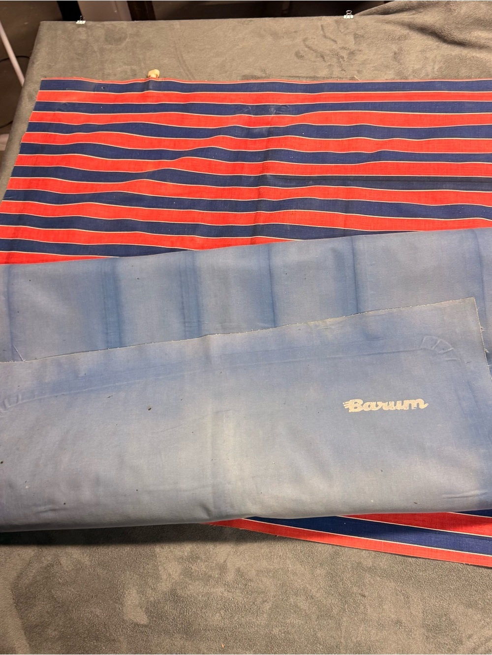 Set of 2 Vintage 80s BARUM Rubber Canvas Pool Float